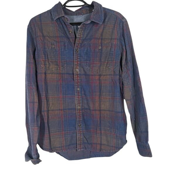 Prana Corduroy Button Up Top Mens Sz M Fall Staple Outdoorsy Hiking Camping - Picture 1 of 8